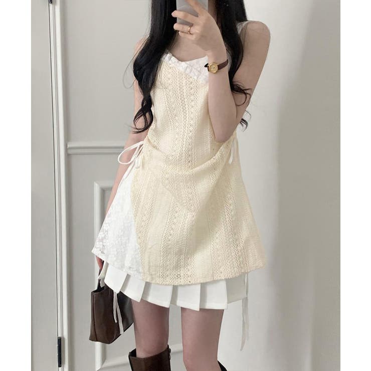 透かし編み レースキャミチュニックリボン | Miniministore | 詳細画像13 