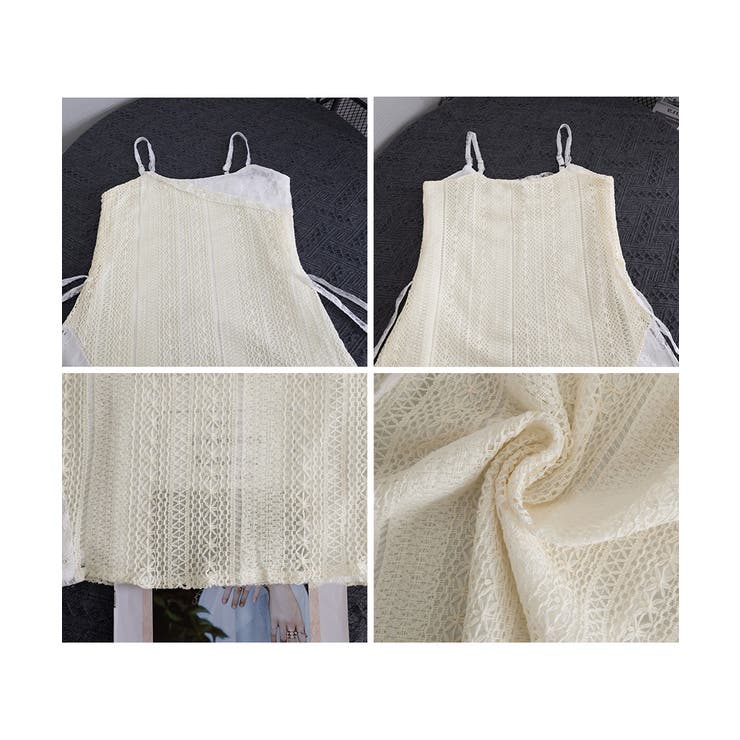 透かし編み レースキャミチュニックリボン | Miniministore | 詳細画像25 