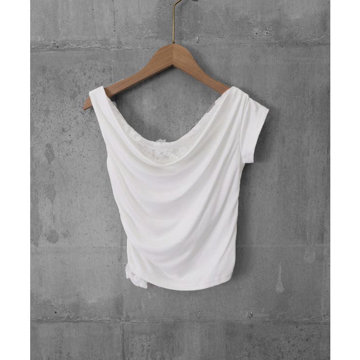 オフショル レースカットソー半袖Tシャツ | Miniministore | 詳細画像27 