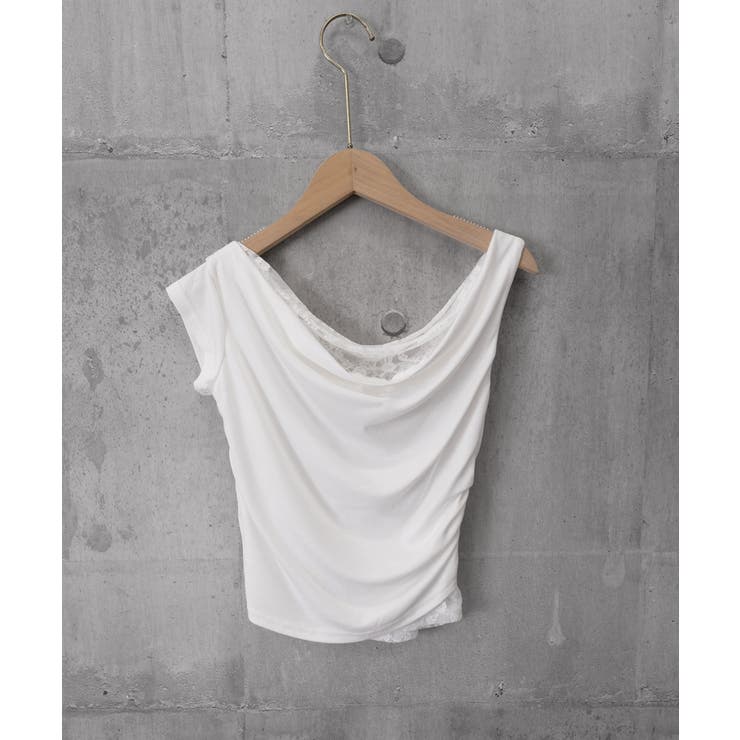オフショル レースカットソー半袖Tシャツ | Miniministore | 詳細画像28 
