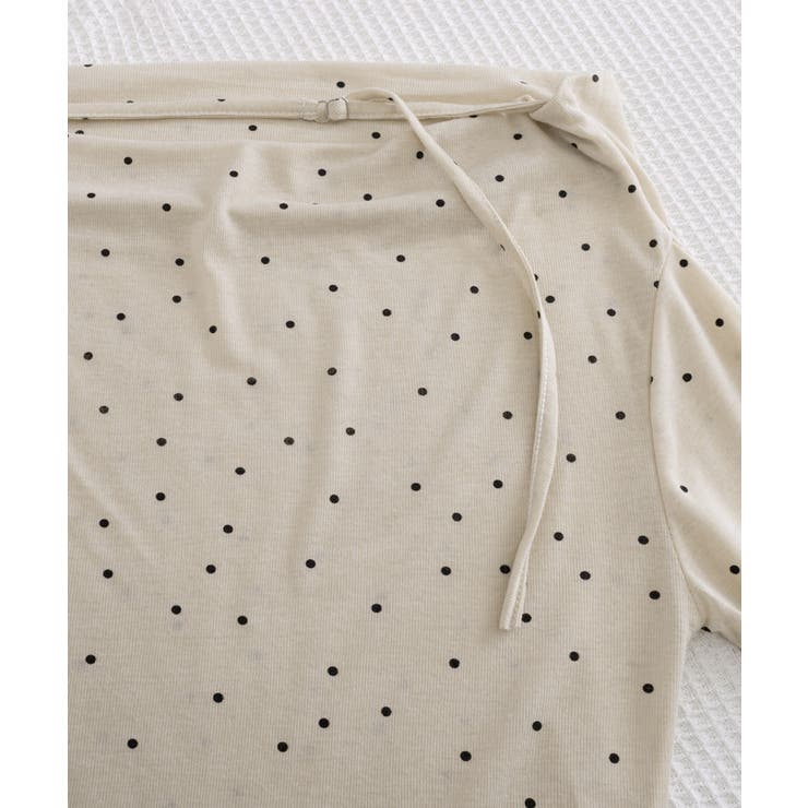 ドット柄シアーカットソーオフショルロンT | Miniministore | 詳細画像24 