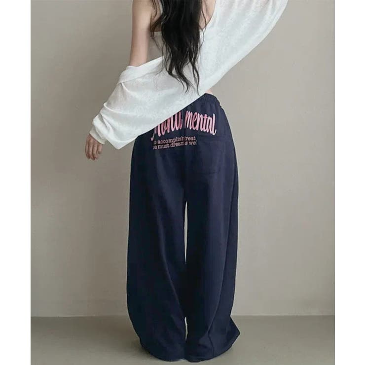 バッグプリントワイドスエットパンツ韓国風 | Miniministore | 詳細画像13 