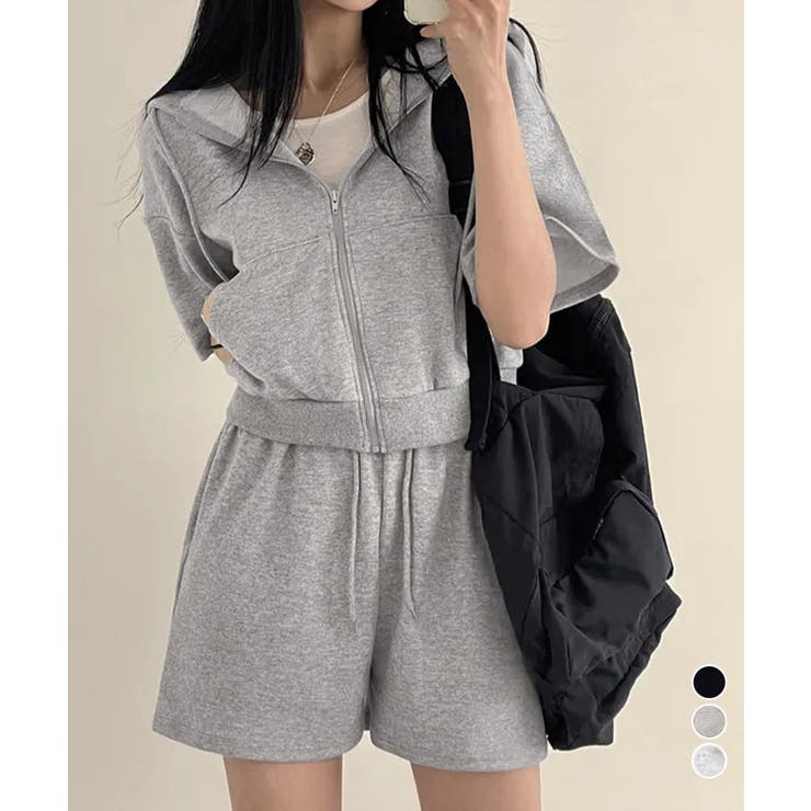 スウェットセットアップレディース半袖夏服 | Miniministore | 詳細画像1 