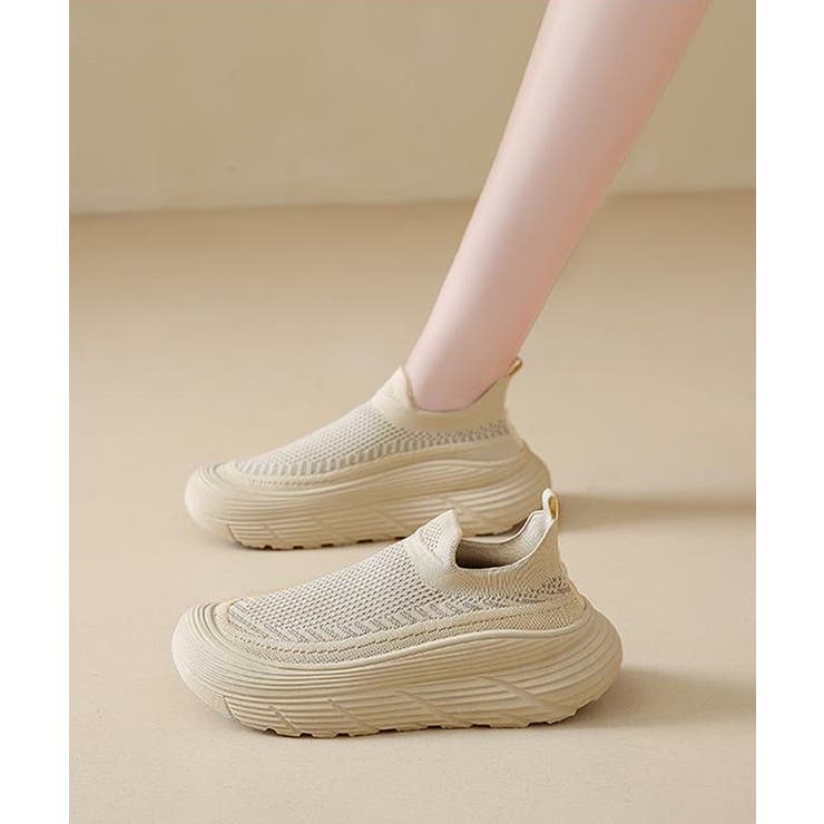 厚底メッシュスリッポンスニーカー軽量通気 | Miniministore | 詳細画像11 
