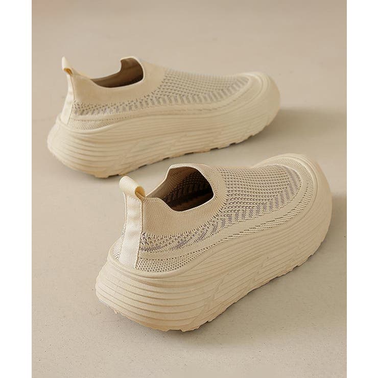厚底メッシュスリッポンスニーカー軽量通気 | Miniministore | 詳細画像17 