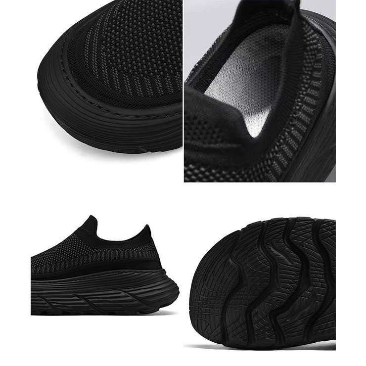 厚底メッシュスリッポンスニーカー軽量通気 | Miniministore | 詳細画像19 