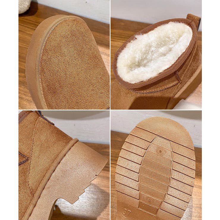 厚底ムートンブーツチャンキーヒールブーツ | Miniministore | 詳細画像20 
