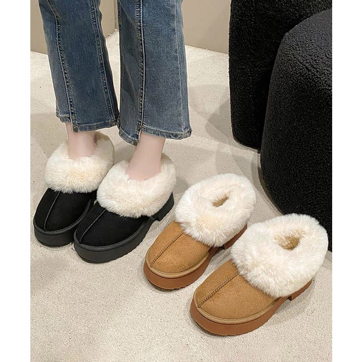 スエード調 ショートムートンブーツ厚底靴 | Miniministore | 詳細画像15 