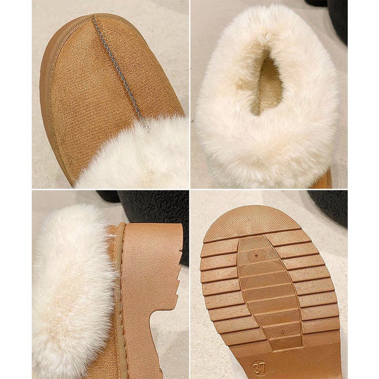 スエード調 ショートムートンブーツ厚底靴 | Miniministore | 詳細画像25 