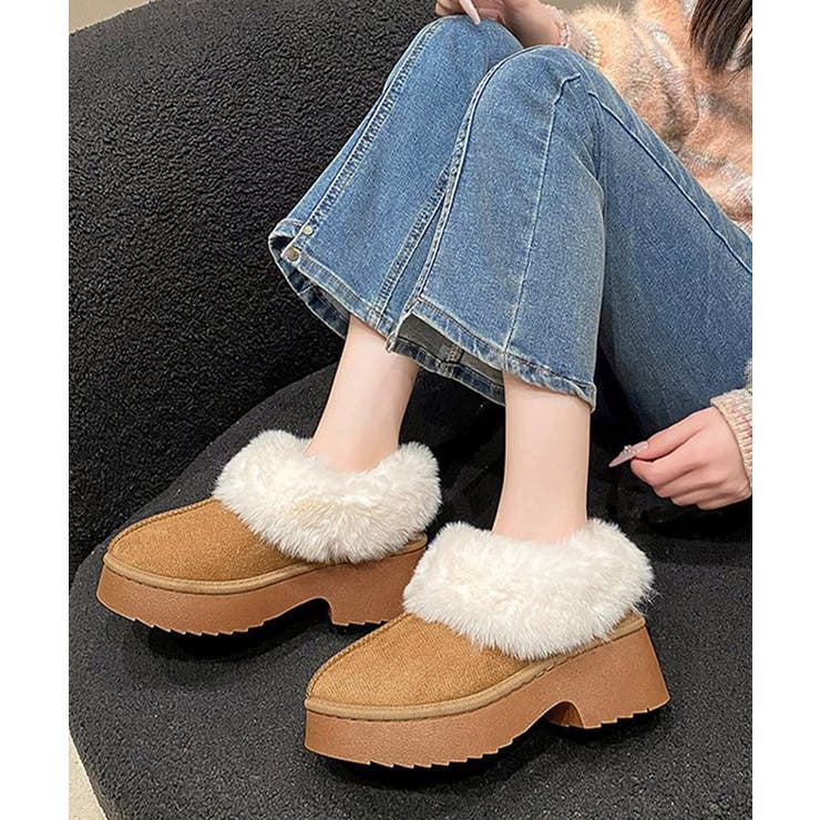 スエード調 ショートムートンブーツ厚底靴 | Miniministore | 詳細画像7 