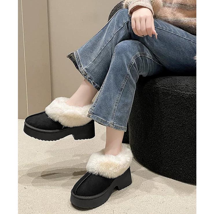 スエード調 ショートムートンブーツ厚底靴 | Miniministore | 詳細画像8 