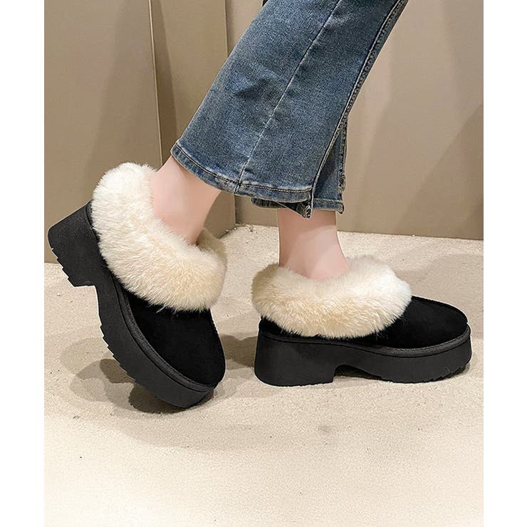 スエード調 ショートムートンブーツ厚底靴 | Miniministore | 詳細画像9 