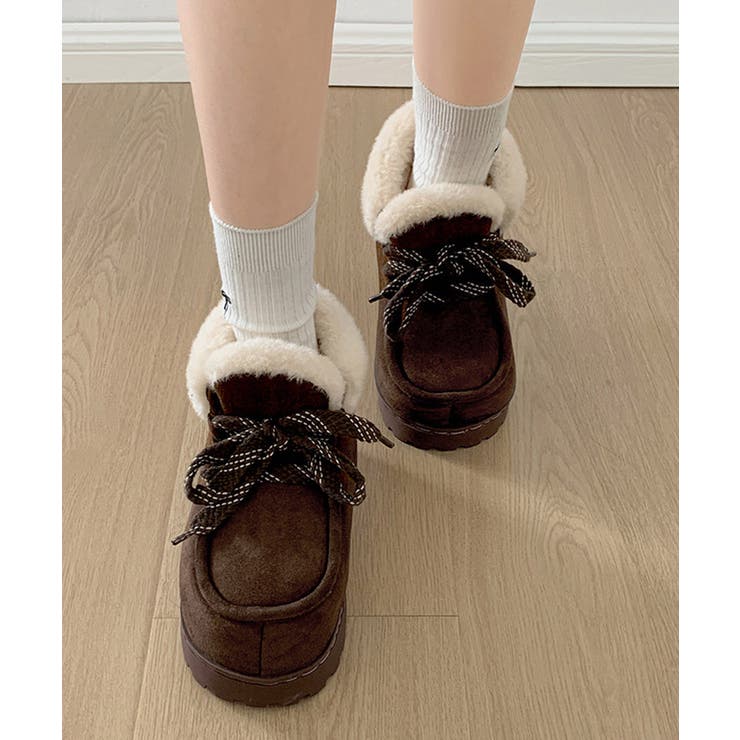 厚底ムートンブーツもこもこショートブーツ | Miniministore | 詳細画像14 