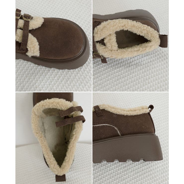 ダブルベルトボアムートンシューズ 厚底靴 | Miniministore | 詳細画像20 
