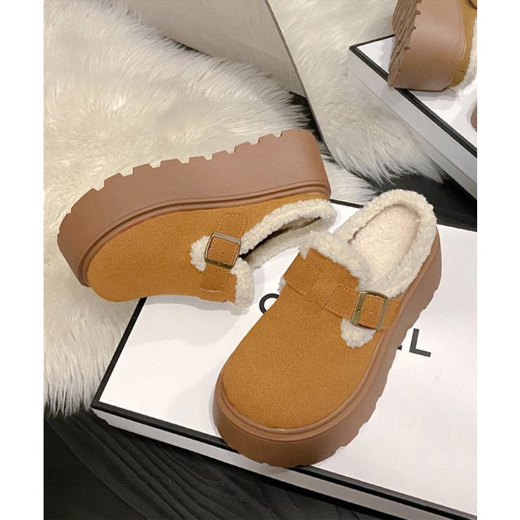 ボア厚底モカシンレディースサボサンダル冬 | Miniministore | 詳細画像20 