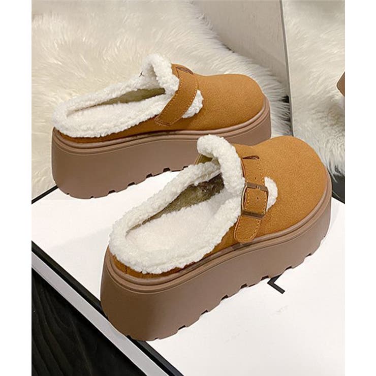 ボア厚底モカシンレディースサボサンダル冬 | Miniministore | 詳細画像21 