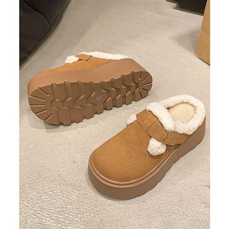 ボア厚底モカシンレディースサボサンダル冬 | Miniministore | 詳細画像22 