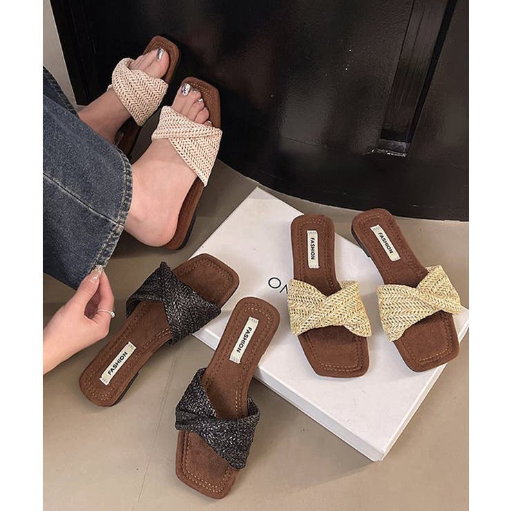 ラフィア調 フラットサンダル レディース | Miniministore | 詳細画像11 