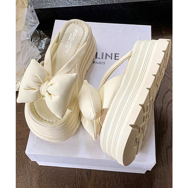 リボンサンダル厚底夏靴 ボリュームソール | Miniministore | 詳細画像18 