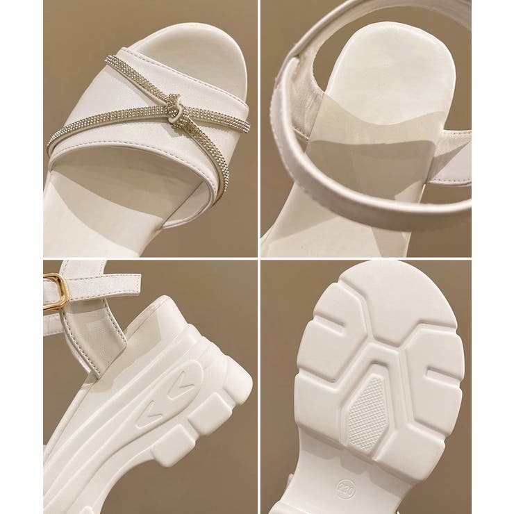 オープントゥ厚底サンダルレディース美脚靴 | Miniministore | 詳細画像21 