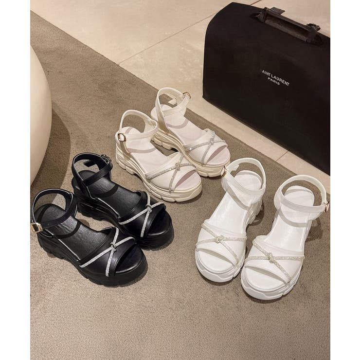 オープントゥ厚底サンダルレディース美脚靴 | Miniministore | 詳細画像7 