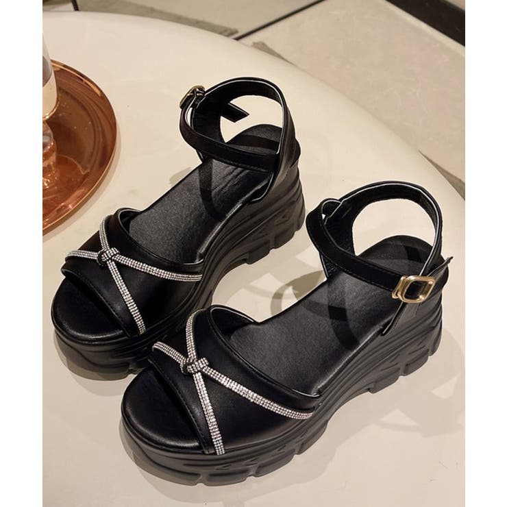 オープントゥ厚底サンダルレディース美脚靴 | Miniministore | 詳細画像8 