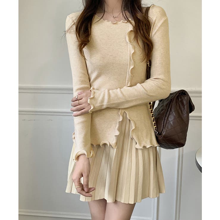 メロウフリルニット フロントスリット秋服 | Miniministore | 詳細画像2 