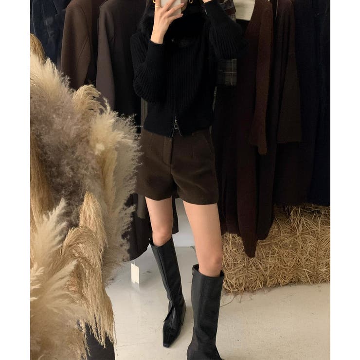 ファー襟ニットカーディガン ダブルジップ | Miniministore | 詳細画像8 