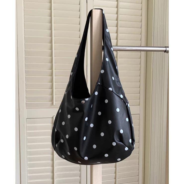PUホーボーバッグ ドット柄肩掛けバッグ | Miniministore | 詳細画像16 