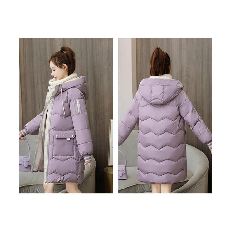 フード付きロングダウンコート中綿アウター | Miniministore | 詳細画像28 