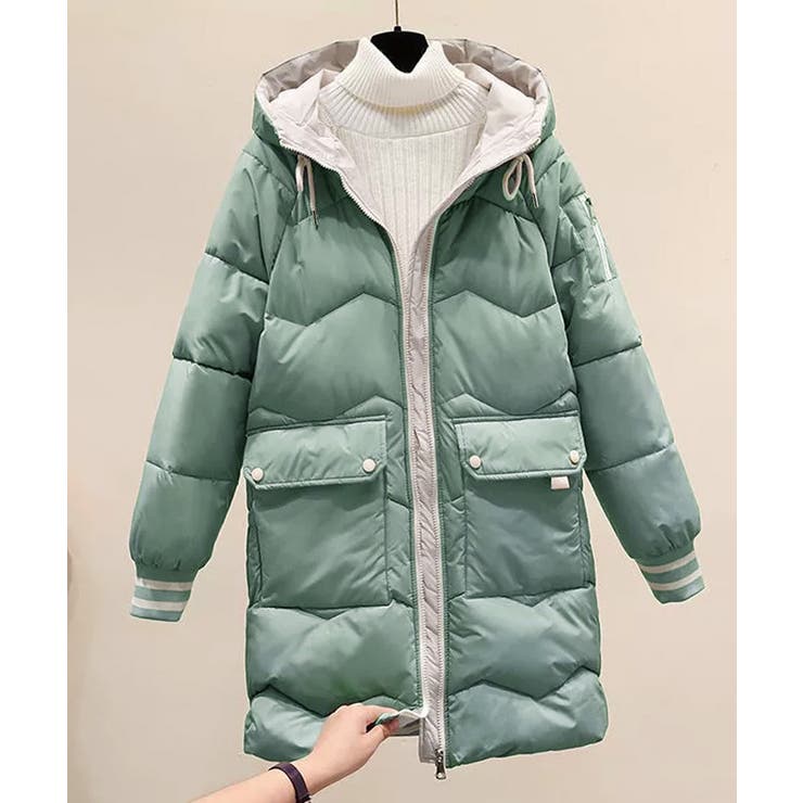 フード付きロングダウンコート中綿アウター | Miniministore | 詳細画像33 