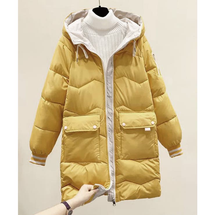 フード付きロングダウンコート中綿アウター | Miniministore | 詳細画像36 