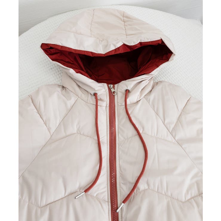 フード付きロングダウンコート中綿アウター | Miniministore | 詳細画像47 