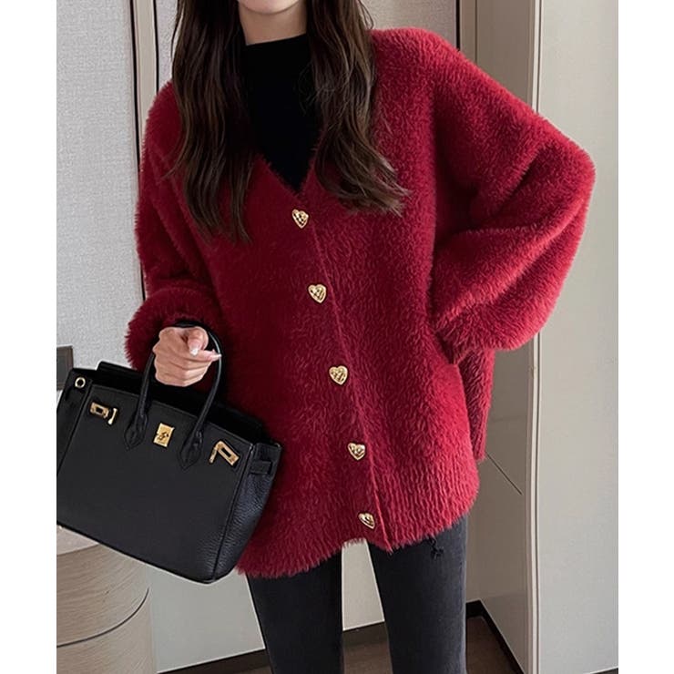 シャギーカーディガンゴールドボタン韓国風 | Miniministore | 詳細画像16 