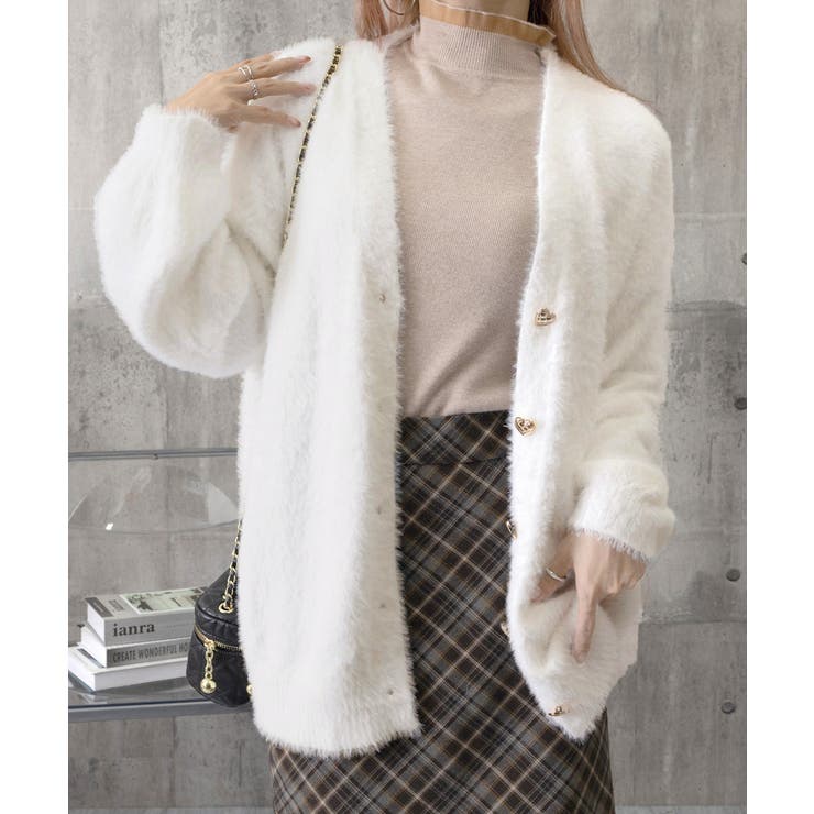 シャギーカーディガンゴールドボタン韓国風 | Miniministore | 詳細画像18 