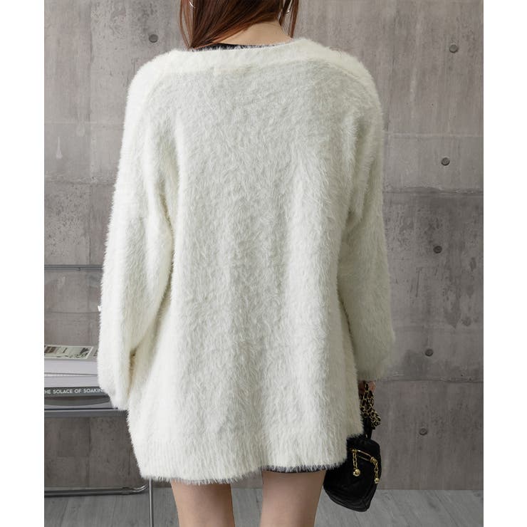 シャギーニットカーディガンVネック秋冬服 | Miniministore | 詳細画像22 