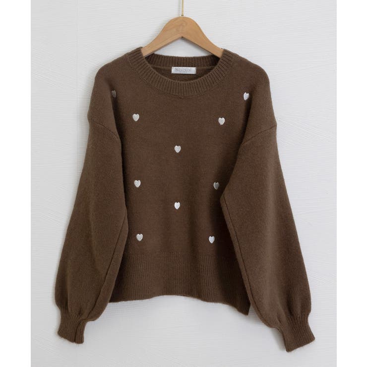 クルーネックハート柄ニットセーター韓国風 | Miniministore | 詳細画像24 