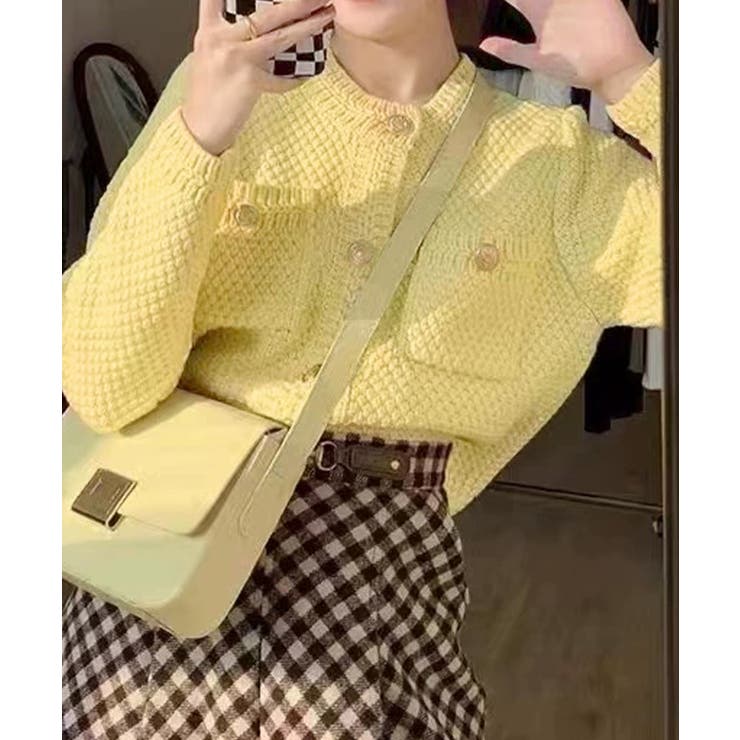 ゴールドボタンニットカーディガン 韓国風 | Miniministore | 詳細画像7 
