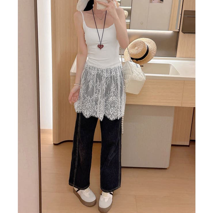 カップ付きレースキャミソール レディース | Miniministore | 詳細画像4 