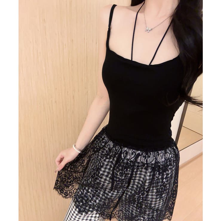 カップ付きレースキャミソール レディース | Miniministore | 詳細画像5 