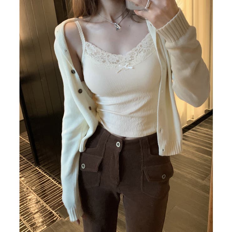 レースキャミソールカップ付きインナー夏服 | Miniministore | 詳細画像4 