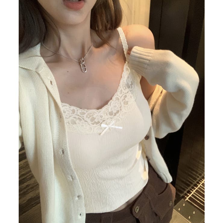 レースキャミソールカップ付きインナー夏服 | Miniministore | 詳細画像6 