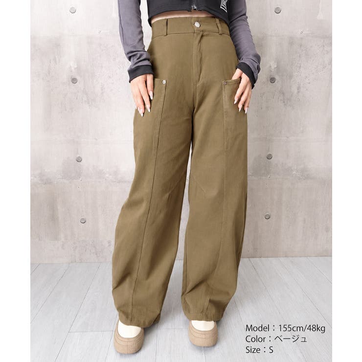 ハイウエストバレルパンツ美脚カーブパンツ | Miniministore | 詳細画像14 