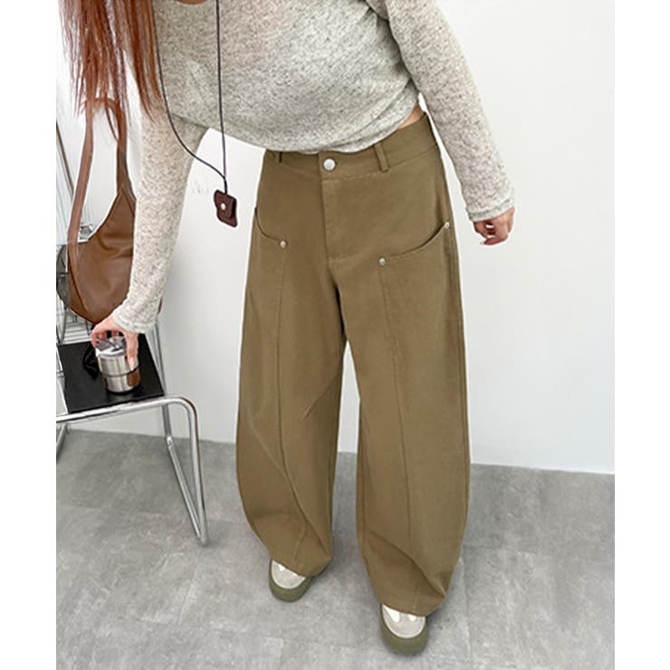 ハイウエストバレルパンツ美脚カーブパンツ | Miniministore | 詳細画像4 