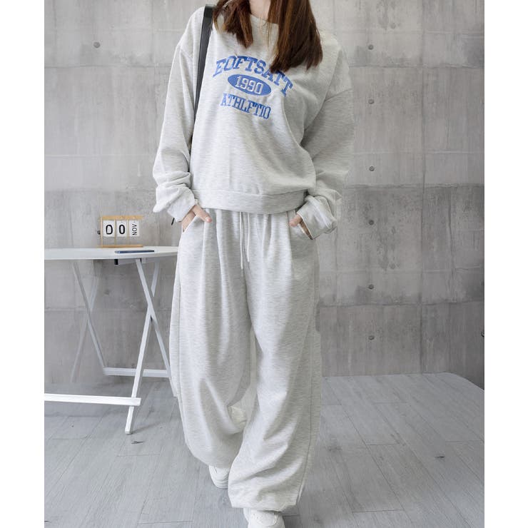 カレッジロゴスウェットセットアップパンツ | Miniministore | 詳細画像10 
