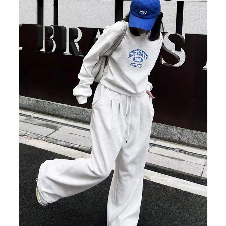 カレッジロゴスウェットセットアップパンツ | Miniministore | 詳細画像5 