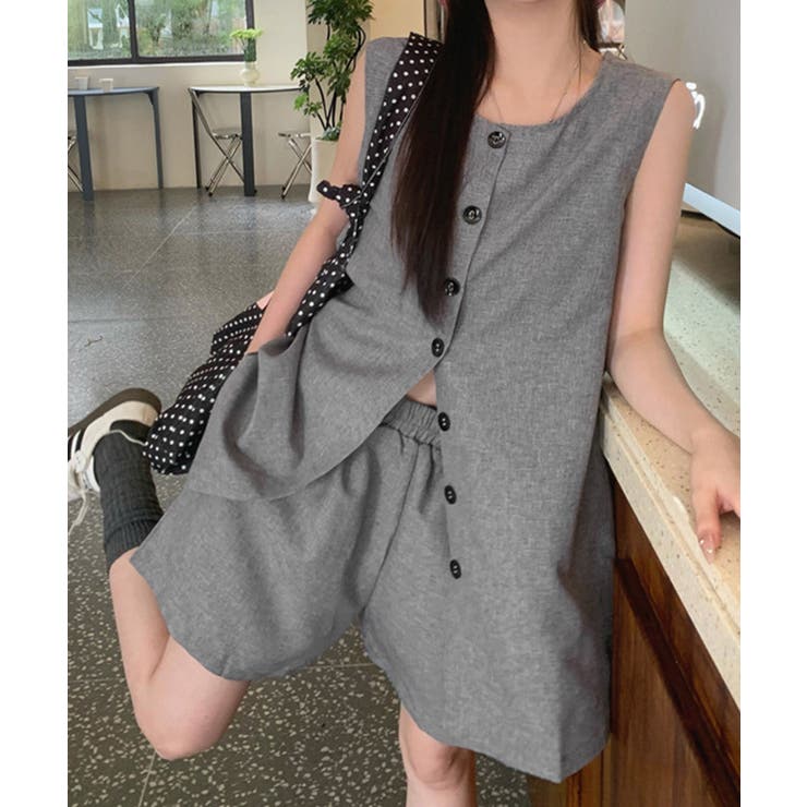 ノースリーブジレショートパンツセット夏服 | Miniministore | 詳細画像2 