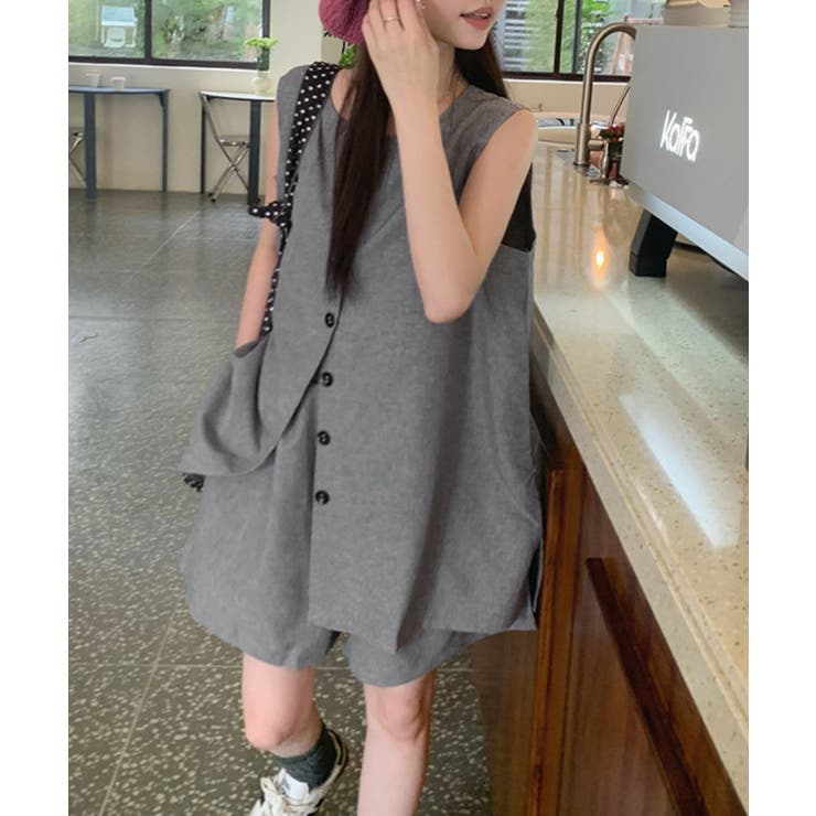 ノースリーブジレショートパンツセット夏服 | Miniministore | 詳細画像3 