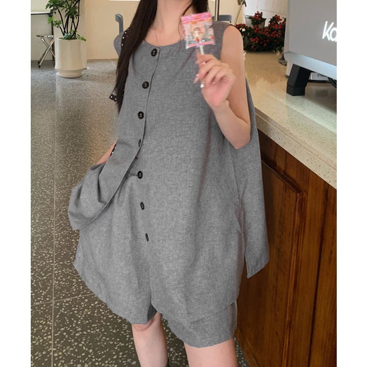 ノースリーブジレショートパンツセット夏服 | Miniministore | 詳細画像4 
