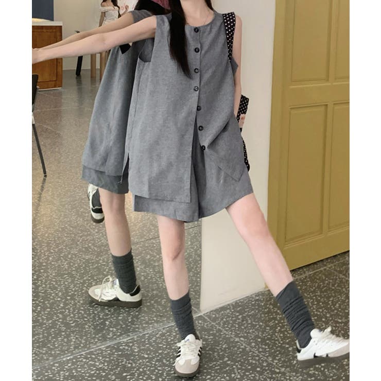 ノースリーブジレショートパンツセット夏服 | Miniministore | 詳細画像8 